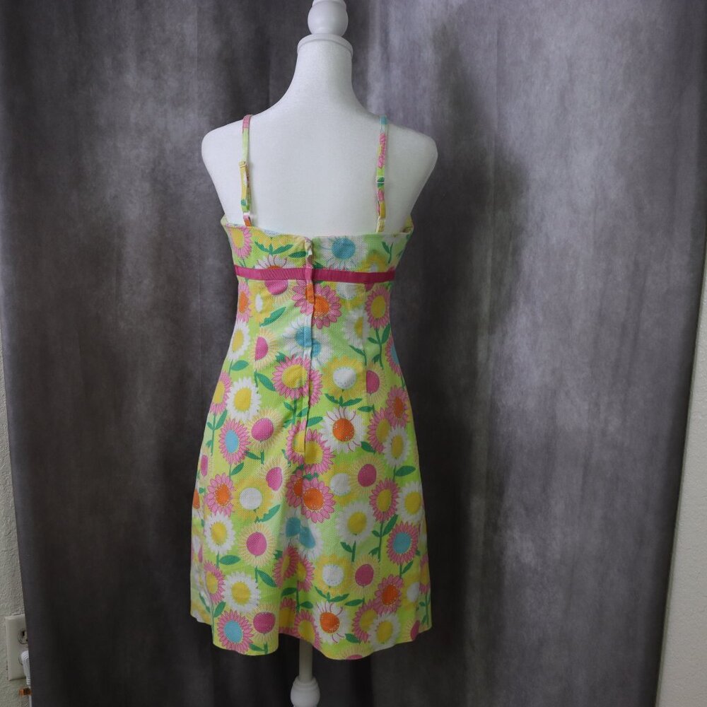 VTG Lilly Pulitzer Dress Womens 2 Multicolor Floral Spaghetti Straps Preppy - Picture 5 of 12